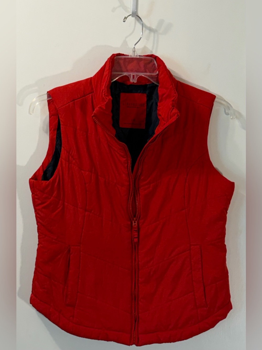 Aeropostale Red Quilted Sleeveless Puffer Vest